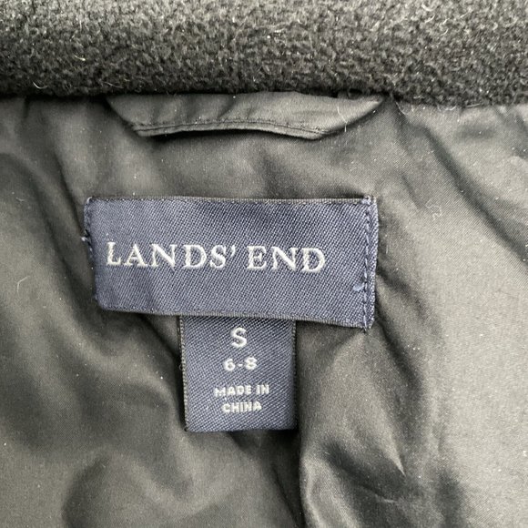 Lands' End Black Waterproof Faux Fur Hood Goose Down Parka Coat Jacket W… - Picture 2 of 6